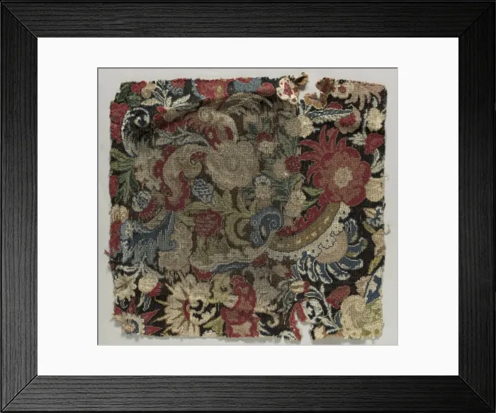 Framed Print : Armchair seat cover, 1685-1690. Creator: Unknown Framed Print : Armchair seat cover, 1685-1690. Creator: Unknown