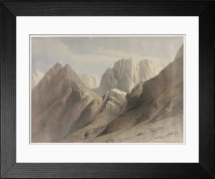 Framed Print : Ascent of the Lower Range of Sinai, 1839. Creator: David Roberts (British, 1796-1864) Framed Print : Ascent of the Lower Range of Sinai, 1839. Creator: David Roberts (British, 1796-1864)
