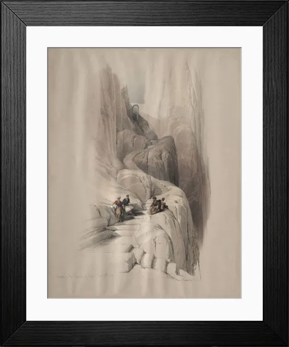 Framed Print : Ascent to the Summit of Sinai, 1839. Creator: David Roberts (British, 1796-1864) Framed Print : Ascent to the Summit of Sinai, 1839. Creator: David Roberts (British, 1796-1864)