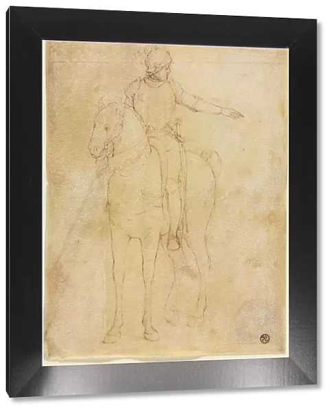 Armored Figure on Horseback, c. 1450. Creator: Vittore Carpaccio (Italian, 1455  /  65-1525  /  26)
