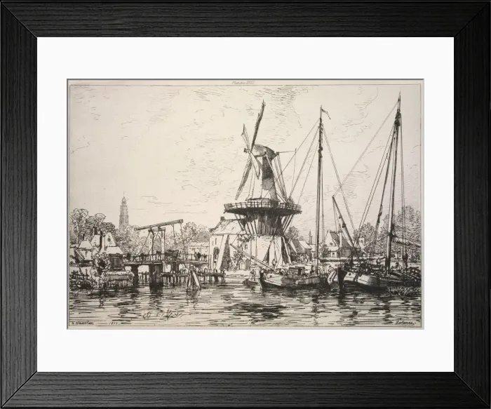 Framed Print : At Harlem (Holland), 1877. Creator: Maxime Lalanne (French, 1827-1886) Framed Print : At Harlem (Holland), 1877. Creator: Maxime Lalanne (French, 1827-1886)