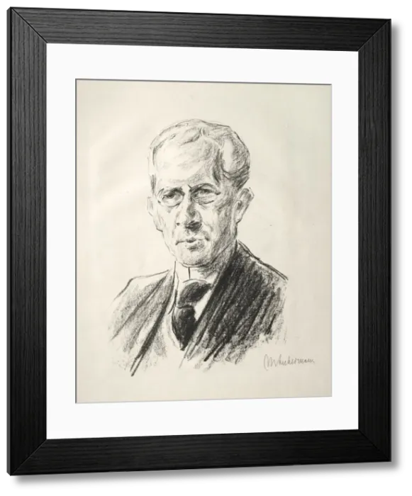 Framed Print : Arno Holz Mappe: Portrait Arno Holz, 1923. Creator: Max Liebermann (German, 1847-1935) Framed Print : Arno Holz Mappe: Portrait Arno Holz, 1923. Creator: Max Liebermann (German, 1847-1935)