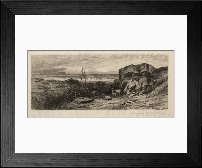 Framed Print : At Marblehead Neck, 1883. Creator: James David Smillie (American, 1833-1909) Framed Print : At Marblehead Neck, 1883. Creator: James David Smillie (American, 1833-1909)