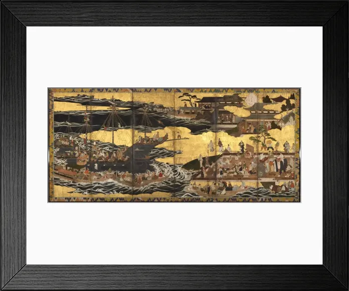 Framed Print : Arrival of the Southern Barbarians, c. 1600. Creator: Unknown Framed Print : Arrival of the Southern Barbarians, c. 1600. Creator: Unknown