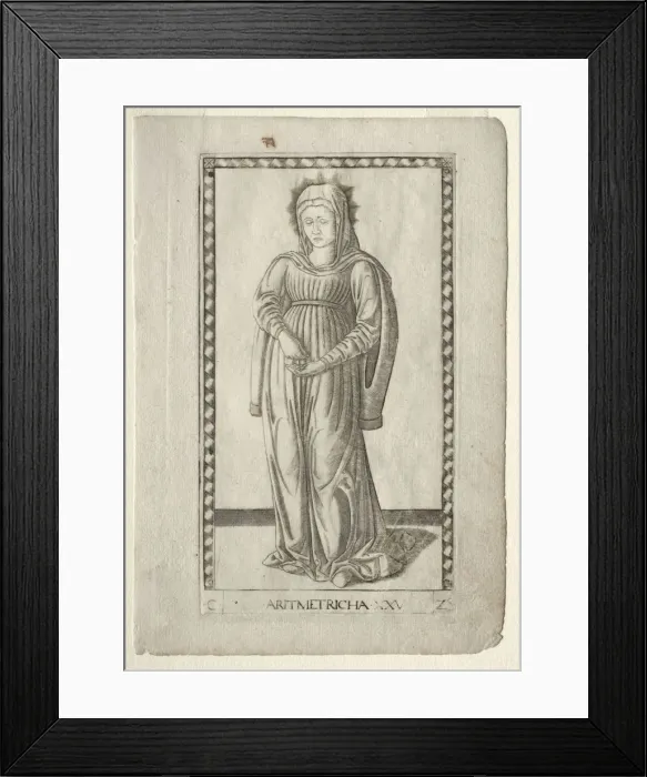 Framed Print : Arithmetic (from the Tarocchi, series C: Liberal Arts, #25), before 1467. Creator Framed Print : Arithmetic (from the Tarocchi, series C: Liberal Arts, #25), before 1467. Creator