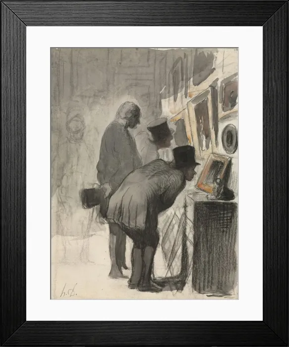 Framed Print : Art Lovers, 1863-1869. Creator: Honore Daumier (French, 1808-1879) Framed Print : Art Lovers, 1863-1869. Creator: Honore Daumier (French, 1808-1879)