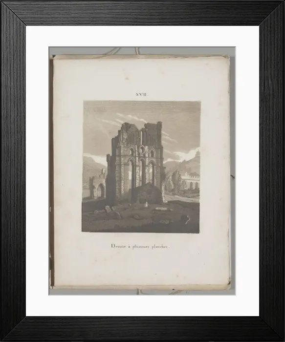 Framed Print : Art of the Lithograph: Italian Church Ruin, Plate XVII, 1819. Creator: Alois Senefelder (German Framed Print : Art of the Lithograph: Italian Church Ruin, Plate XVII, 1819. Creator: Alois Senefelder (German