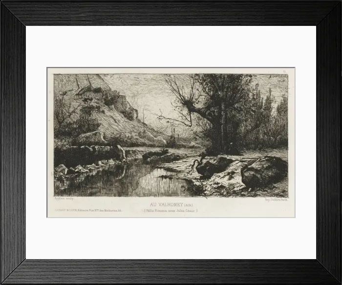 Framed Print : At Valromay (Ain), 1868. Creator: Adolphe Appian (French, 1818-1898); Cadart et Luce Framed Print : At Valromay (Ain), 1868. Creator: Adolphe Appian (French, 1818-1898); Cadart et Luce