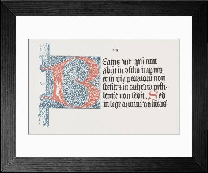 Framed Print : Art of the Lithograph: Psalter- Initial B, Plate VIII, 1818-1819. Creator: Alois Senefelder Framed Print : Art of the Lithograph: Psalter- Initial B, Plate VIII, 1818-1819. Creator: Alois Senefelder