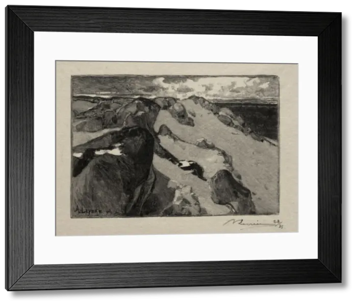 Framed Print : Arbonne, le Gros-Sablon. Creator: Auguste Louis Lepere (French, 1849-1918) Framed Print : Arbonne, le Gros-Sablon. Creator: Auguste Louis Lepere (French, 1849-1918)