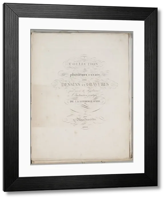 Framed Print : Art of the Lithograph: Title Page, Plate I, 1819. Creator: Alois Senefelder (German, 1771-1834) Framed Print : Art of the Lithograph: Title Page, Plate I, 1819. Creator: Alois Senefelder (German, 1771-1834)