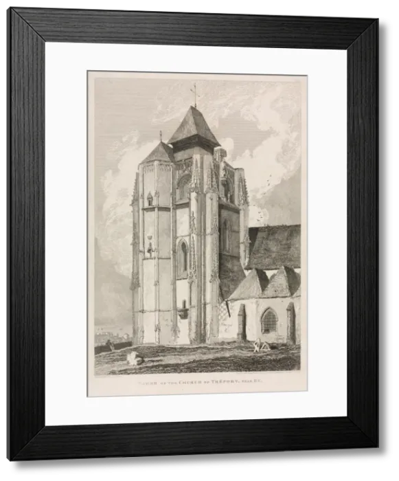 Framed Print : Architectural Antiquities of Normandy (Vol. II), Pl. 66: Tower of the Church of Treport Framed Print : Architectural Antiquities of Normandy (Vol. II), Pl. 66: Tower of the Church of Treport
