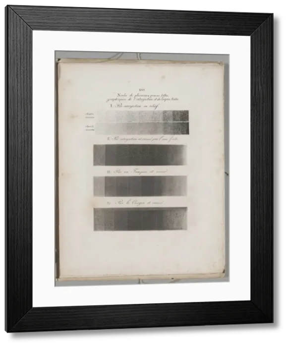 Framed Print : Art of the Lithograph: Toning Samples, Plate XVI, 1819. Creator: Alois Senefelder (German Framed Print : Art of the Lithograph: Toning Samples, Plate XVI, 1819. Creator: Alois Senefelder (German
