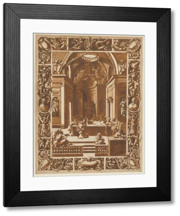 Framed Print : Architectural Conference, c. 1622. Creator: Unknown Framed Print : Architectural Conference, c. 1622. Creator: Unknown
