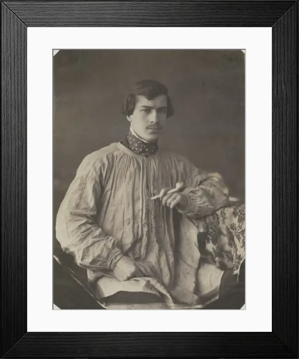 Framed Print : Artist (or Assistant) with Pipe, 1853-1857. Creator: Frank Chauvassaignes (French) Framed Print : Artist (or Assistant) with Pipe, 1853-1857. Creator: Frank Chauvassaignes (French)