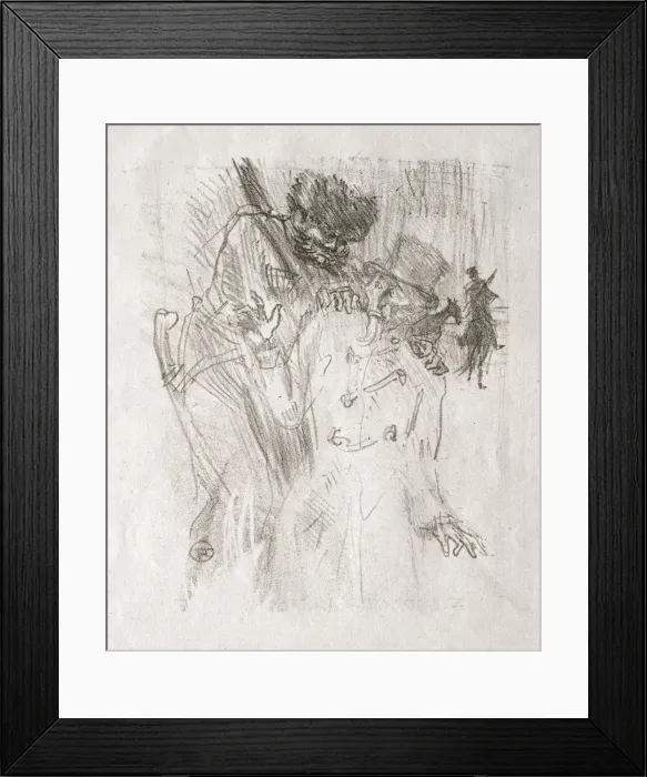 Framed Print : Au pied du Sinai: Arrestation de Schlome Fuss, 1898. Creator: Henri de Toulouse-Lautrec Framed Print : Au pied du Sinai: Arrestation de Schlome Fuss, 1898. Creator: Henri de Toulouse-Lautrec