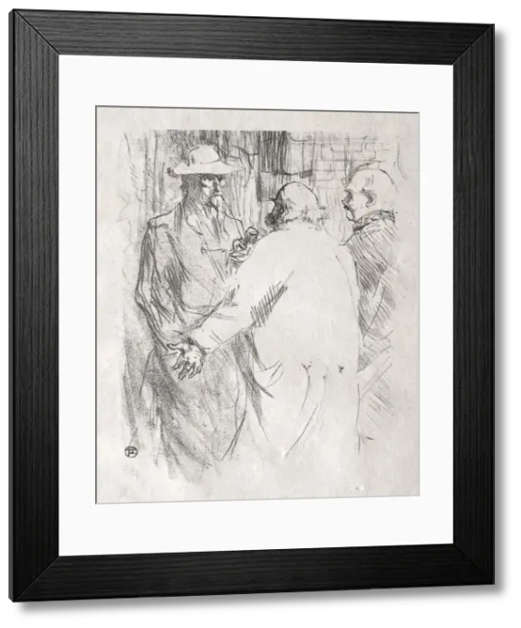 Framed Print : Au pied du Sinai: Clemenceau a Busk, 1898. Creator: Henri de Toulouse-Lautrec (French Framed Print : Au pied du Sinai: Clemenceau a Busk, 1898. Creator: Henri de Toulouse-Lautrec (French