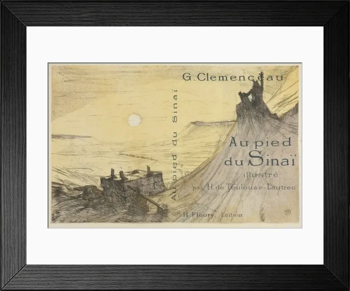 Framed Print : Au pied du Sinai: Couverture, 1898. Creator: Henri de Toulouse-Lautrec (French, 1864-1901) Framed Print : Au pied du Sinai: Couverture, 1898. Creator: Henri de Toulouse-Lautrec (French, 1864-1901)