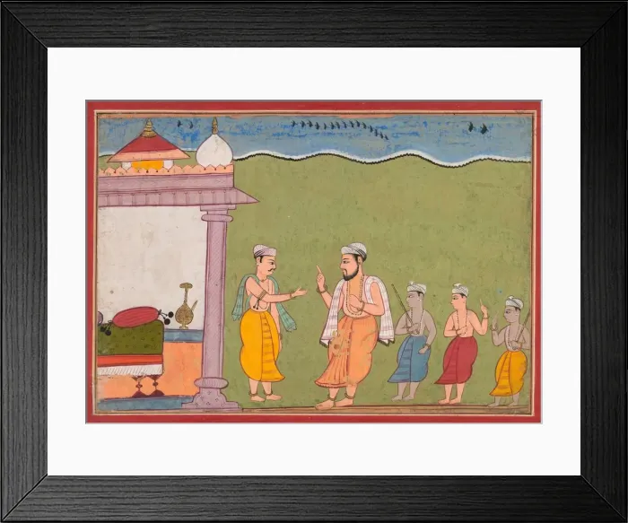 Framed Print : Vasudeva Meets Nanda from a Bhagavata Purana, 1610. Creator: Unknown Framed Print : Vasudeva Meets Nanda from a Bhagavata Purana, 1610. Creator: Unknown