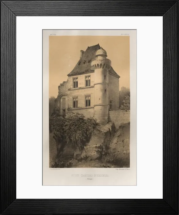 Framed Print : Pl. 84, Petit Chateau dExideuil (Dordogne), 1860. Creator: Victor Petit (French Framed Print : Pl. 84, Petit Chateau dExideuil (Dordogne), 1860. Creator: Victor Petit (French