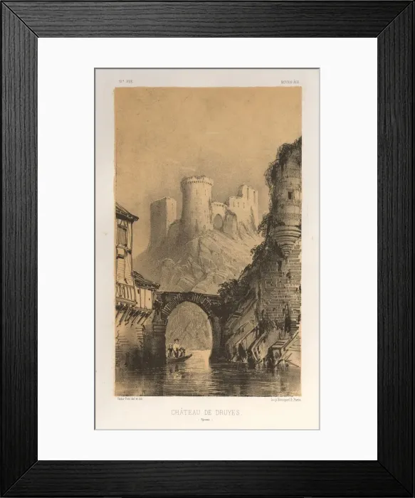 Framed Print : Pl. 12, Chateau De Druyes (Yonne), 1860. Creator: Victor Petit (French, 1817-1874) Framed Print : Pl. 12, Chateau De Druyes (Yonne), 1860. Creator: Victor Petit (French, 1817-1874)