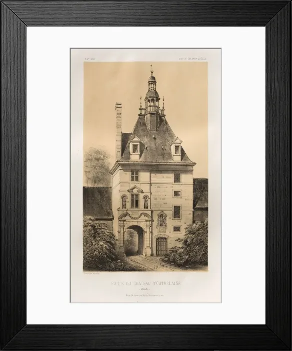 Framed Print : Pl. 85, Porte du Chateau dOutrelaise (Calvados), 1860. Creator: Victor Petit (French Framed Print : Pl. 85, Porte du Chateau dOutrelaise (Calvados), 1860. Creator: Victor Petit (French