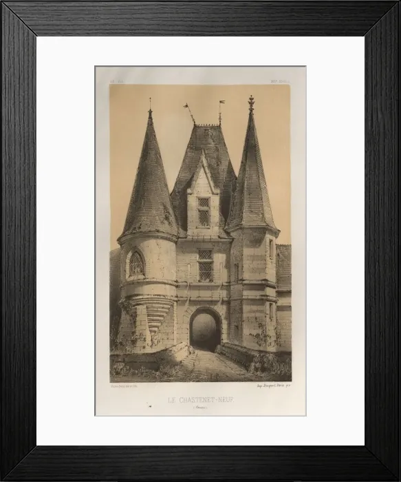 Framed Print : Pl. 65, Le ChasteLet-Neuf (Correze), 1860. Creator: Victor Petit (French, 1817-1874) Framed Print : Pl. 65, Le ChasteLet-Neuf (Correze), 1860. Creator: Victor Petit (French, 1817-1874)
