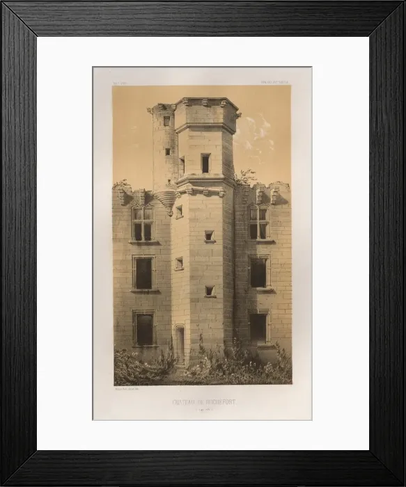 Framed Print : Pl. 69, Chateau de Rochefort (Cote dOr), 1860. Creator: Victor Petit (French Framed Print : Pl. 69, Chateau de Rochefort (Cote dOr), 1860. Creator: Victor Petit (French
