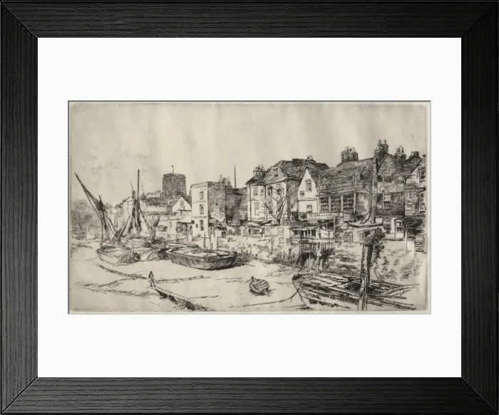 Framed Print : Adam and Eve Tavern, Old Chelsea. Creator: James McNeill Whistler (American Framed Print : Adam and Eve Tavern, Old Chelsea. Creator: James McNeill Whistler (American