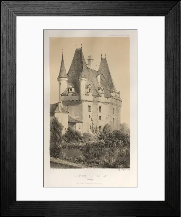 Framed Print : Pl. 51, Chateau De Jumillac (Dordogne), 1860. Creator: Victor Petit (French, 1817-1874) Framed Print : Pl. 51, Chateau De Jumillac (Dordogne), 1860. Creator: Victor Petit (French, 1817-1874)