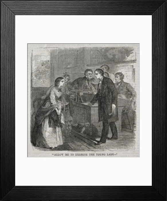 Framed Print : Allow Me to Examine the Young Lady, 1860. Creator: Winslow Homer (American Framed Print : Allow Me to Examine the Young Lady, 1860. Creator: Winslow Homer (American