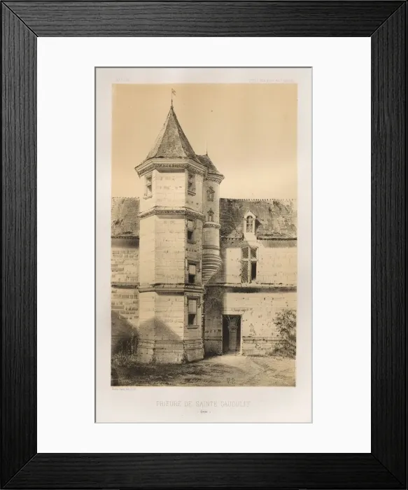 Framed Print : Pl. 87, Prieure de Sainte Gaudulfe (Eure), 1860. Creator: Victor Petit (French, 1817-1874) Framed Print : Pl. 87, Prieure de Sainte Gaudulfe (Eure), 1860. Creator: Victor Petit (French, 1817-1874)