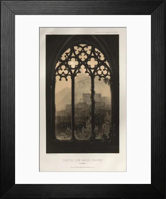 Framed Print : Pl. 54, Fenetre Dun Ancien Couvent (a Barcelone), 1860. Creator: Victor Petit (French Framed Print : Pl. 54, Fenetre Dun Ancien Couvent (a Barcelone), 1860. Creator: Victor Petit (French
