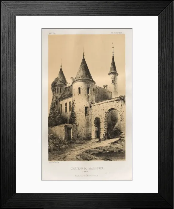 Framed Print : Pl. 89, Chateau du Vaumissel (Calvados), 1860. Creator: Victor Petit (French, 1817-1874) Framed Print : Pl. 89, Chateau du Vaumissel (Calvados), 1860. Creator: Victor Petit (French, 1817-1874)