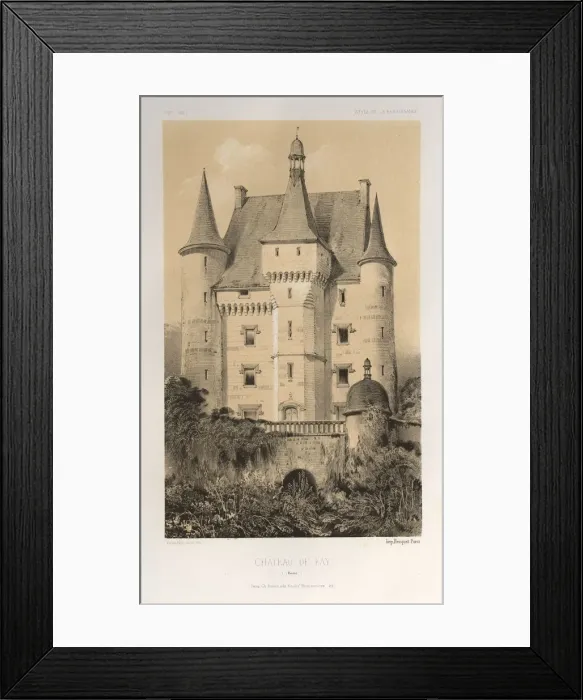 Framed Print : Pl. 52, Chateau De Fay (Maine), 1860. Creator: Victor Petit (French, 1817-1874) Framed Print : Pl. 52, Chateau De Fay (Maine), 1860. Creator: Victor Petit (French, 1817-1874)