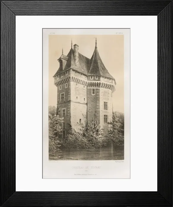 Framed Print : Pl. 91, Chateau de Tevray (Eure), 1860. Creator: Victor Petit (French, 1817-1874) Framed Print : Pl. 91, Chateau de Tevray (Eure), 1860. Creator: Victor Petit (French, 1817-1874)