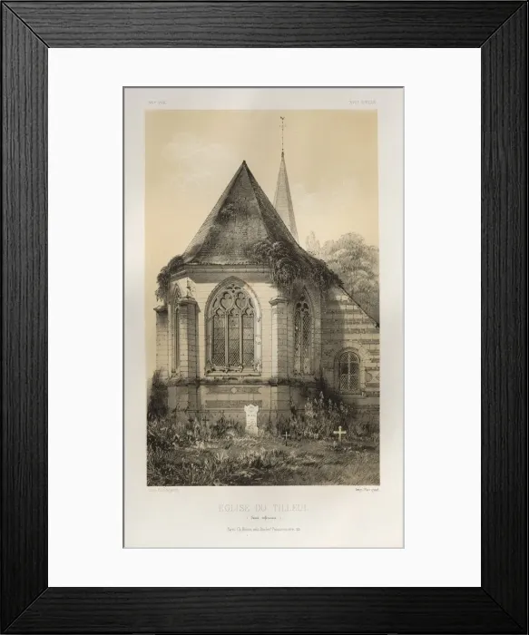 Framed Print : Pl. 56, Eglise Du Tilleul (Seine inferieure), 1860. Creator: Victor Petit (French Framed Print : Pl. 56, Eglise Du Tilleul (Seine inferieure), 1860. Creator: Victor Petit (French