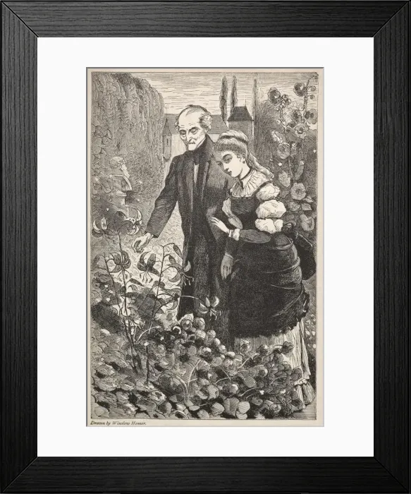 Framed Print : I Call them my Children - To Myself, Susan. 1869. Creator: Winslow Homer (American Framed Print : I Call them my Children - To Myself, Susan. 1869. Creator: Winslow Homer (American