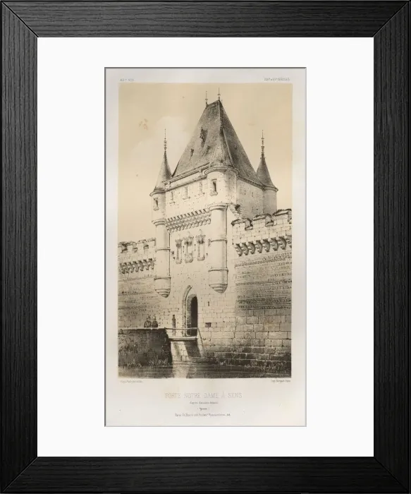 Framed Print : Pl. 80, Porte Notre-Dame a Sens dapres dancienNEs dessins (Yonne), 1860 Framed Print : Pl. 80, Porte Notre-Dame a Sens dapres dancienNEs dessins (Yonne), 1860