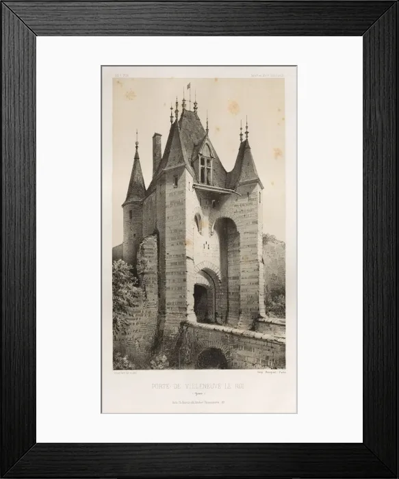 Framed Print : Pl. 95, Porte de Villeneuve-Le-Roi (Yonne), 1860. Creator: Victor Petit (French, 1817-1874) Framed Print : Pl. 95, Porte de Villeneuve-Le-Roi (Yonne), 1860. Creator: Victor Petit (French, 1817-1874)
