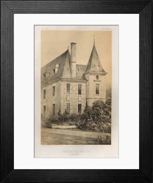 Framed Print : Pl. 59, Chateau De Baclair (Seine inferieure), 1860. Creator: Victor Petit (French Framed Print : Pl. 59, Chateau De Baclair (Seine inferieure), 1860. Creator: Victor Petit (French