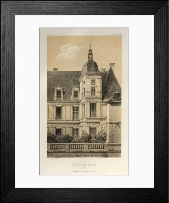 Framed Print : Pl. 33, Chateau De Tanlay (Yonne), 1860. Creator: Victor Petit (French, 1817-1874) Framed Print : Pl. 33, Chateau De Tanlay (Yonne), 1860. Creator: Victor Petit (French, 1817-1874)