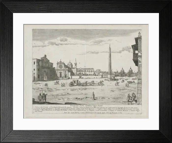 Framed Print : Prospectus Locurum Urbis Romae Insign[ium], 1666. Creator: Lievin Cruyl (Flemish, c