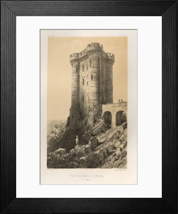 Framed Print : Pl. 13, Tour Solidor a St. Servan (Ille-et-Vilaine), 1860. Creator: Victor Petit (French Framed Print : Pl. 13, Tour Solidor a St. Servan (Ille-et-Vilaine), 1860. Creator: Victor Petit (French