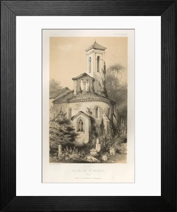 Framed Print : Pl. 14, Eglise de St. Maurice (Vienne), 1860. Creator: Victor Petit (French, 1817-1874) Framed Print : Pl. 14, Eglise de St. Maurice (Vienne), 1860. Creator: Victor Petit (French, 1817-1874)