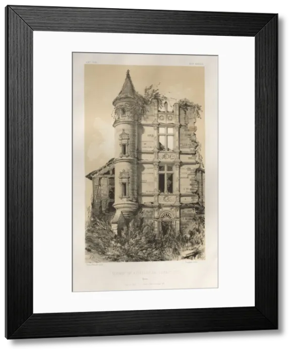 Framed Print : Pl. 24, Ruines Du Chateau De Champlost (Yonne), published 1860. Creator: Victor Petit (French Framed Print : Pl. 24, Ruines Du Chateau De Champlost (Yonne), published 1860. Creator: Victor Petit (French
