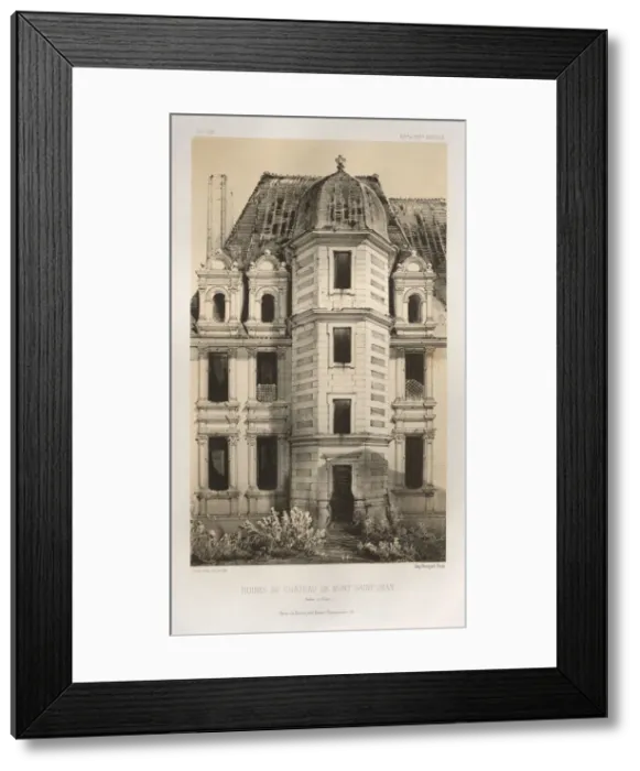 Framed Print : Pl. 71, Ruines Du Chateau De Mont-Saint-Jean (Saone et Loire), 1860. Creator Framed Print : Pl. 71, Ruines Du Chateau De Mont-Saint-Jean (Saone et Loire), 1860. Creator