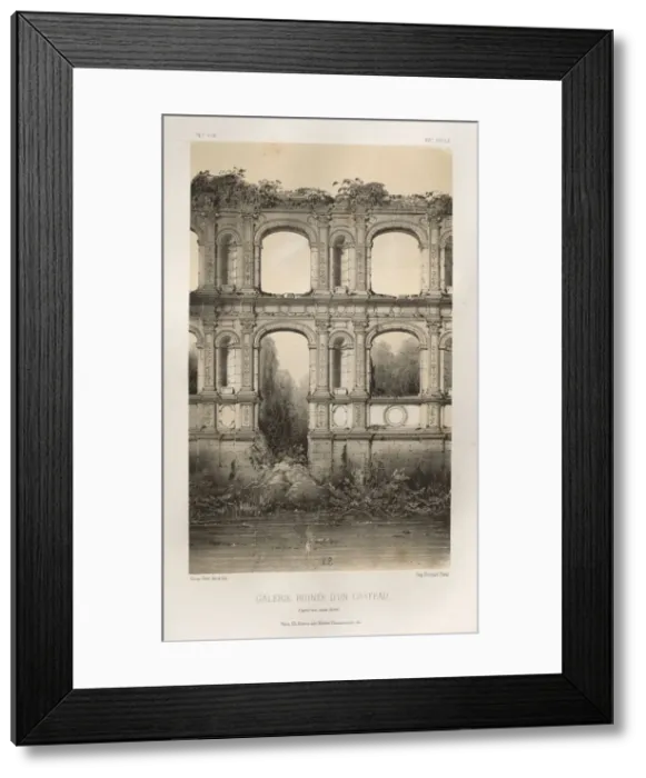 Framed Print : Pl. 74, Galerie Ruinee DUn Chateau, dapres un vieux dessin, 1860 Framed Print : Pl. 74, Galerie Ruinee DUn Chateau, dapres un vieux dessin, 1860
