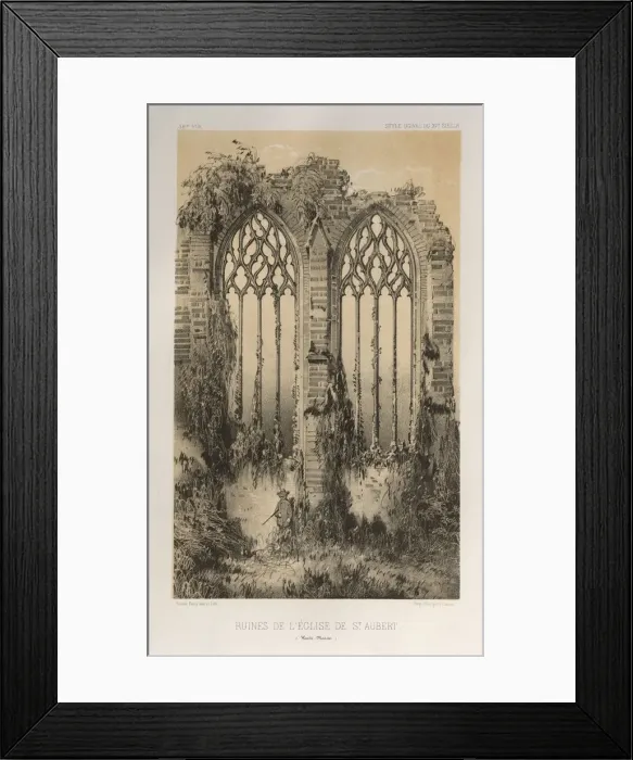 Framed Print : Pl. 38, Ruines De LEglise De St. Aubert (Haute-Marne), 1860. Creator: Victor Petit (French Framed Print : Pl. 38, Ruines De LEglise De St. Aubert (Haute-Marne), 1860. Creator: Victor Petit (French