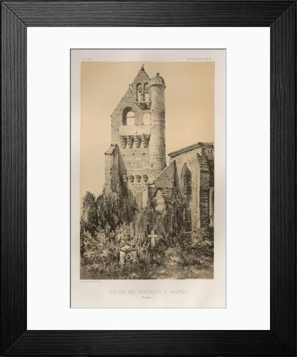 Framed Print : Pl. 40, Eglise Des Penitents A Avignon (Vaucluse), 1860. Creator Framed Print : Pl. 40, Eglise Des Penitents A Avignon (Vaucluse), 1860. Creator